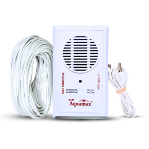 SSM Aquamax ® Water Tank Overflow Alarm - Strong ABS Body - 220V AC - Loud Human Voice in Hindi and English - 1 Year Warranty (ACE-4P - White)